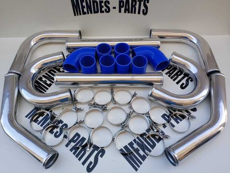 Kit tubagem de intercooler 76mm alumínio universal