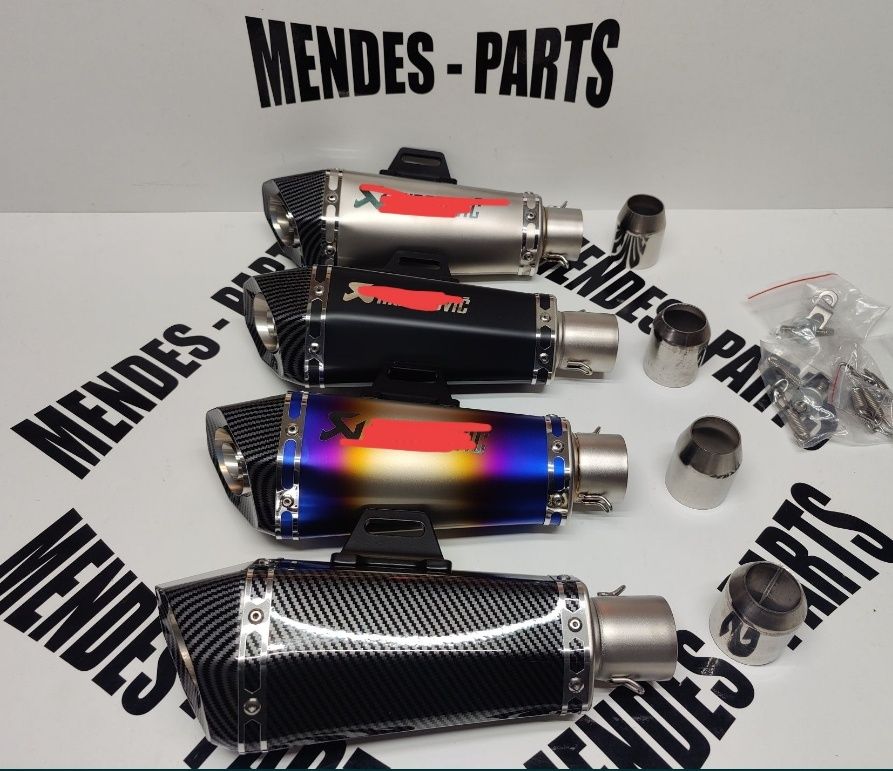 Ponteira de moto tipo akrapovic 34cm